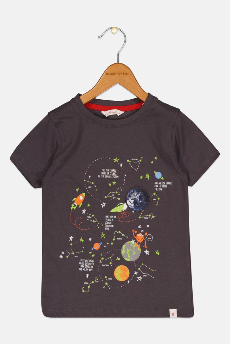 Hamleys Toddlers Boy Crew Neck Short Sleeves Graphic Print T-Shirt, Multicolor - Image 2